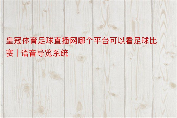 皇冠体育足球直播网哪个平台可以看足球比赛 | 语音导览系统